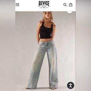 REVICE Light Blue Wide Leg Jeans